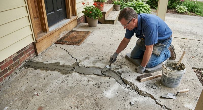 Cracked Concrete Repair in West Des Moines, IA