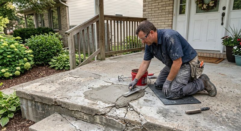Entryway Concrete Repair in Des Moines, IA