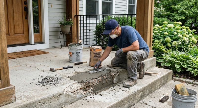 Entryway Concrete Repair in Corpus Christi, TX